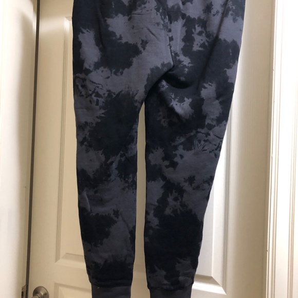 Shambala French terry jogger black with grey size Large drawstring elastic waist - Picture 4 of 4